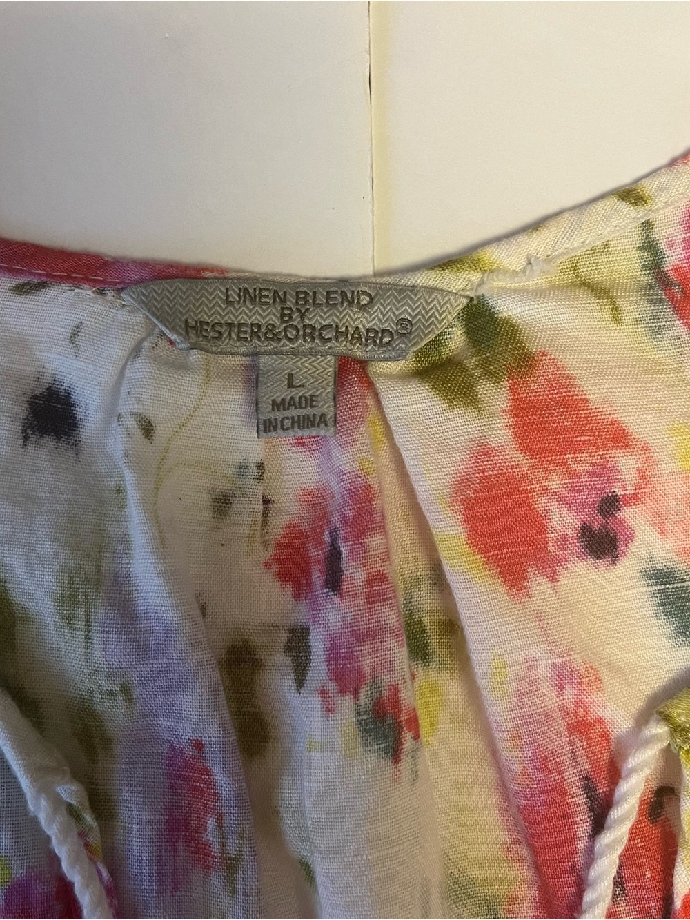 Floral Print Tie-Front Blouse - White/Multi - Picture 6 of 11